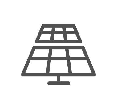 Güneş enerjisi simgesi, vektör illüstrasyonu basit tasarım 