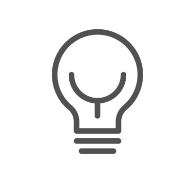 ampul simgesi, vektör illüstrasyonu basit tasarım 