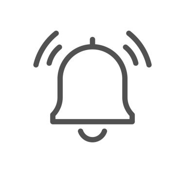 bildirim çanı simgesi, vektör illüstrasyonu basit tasarım