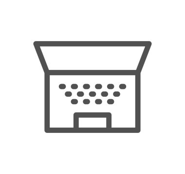 dizüstü bilgisayar simgesi, vektör illüstrasyonu basit tasarım