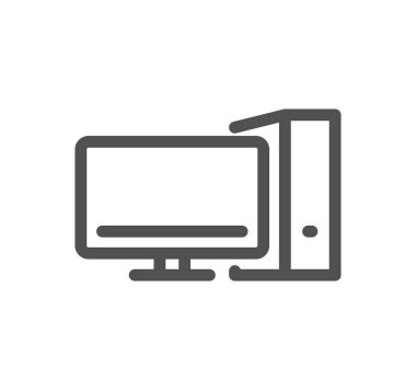 bilgisayar simgesi, vektör illüstrasyonu basit tasarım