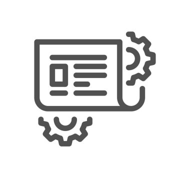 gazete simgesi, vektör illüstrasyonu basit tasarım