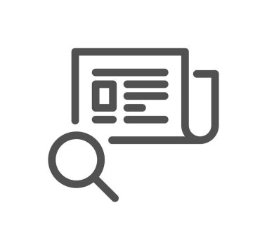 gazete simgesi, vektör illüstrasyonu basit tasarım