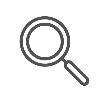 Büyüteç simgesi, vektör illüstrasyonu basit tasarım