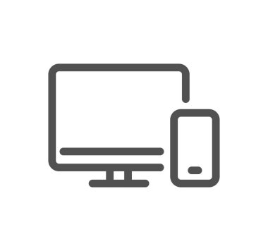 bilgisayar simgesi, vektör illüstrasyonu basit tasarım