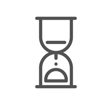 Kum saati simgesi, vektör illüstrasyonu basit tasarım