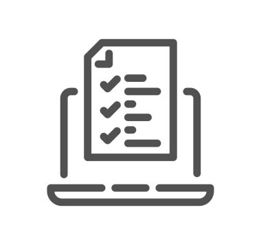 Pano simgesi olan dizüstü bilgisayar, vektör illüstrasyonu basit tasarım