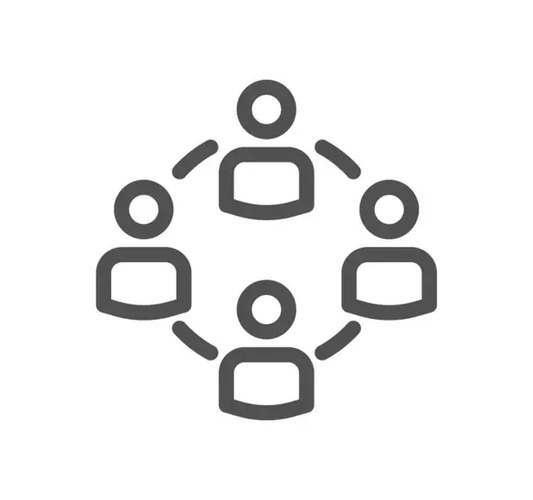 grup insan simgesi, vektör illüstrasyonu basit tasarım 