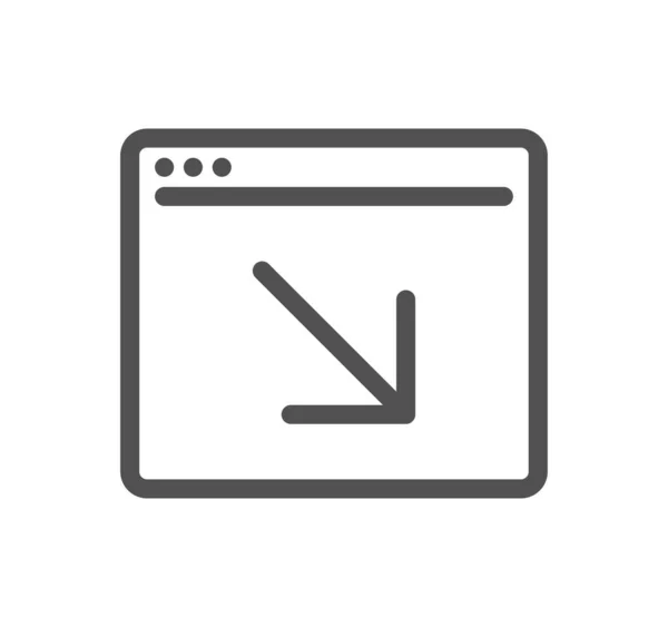 Web sitesi simgesi. Web sayfası ana hatlarının vektör illüstrasyonu