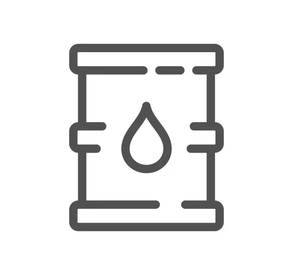 Icono Barril Petróleo Vector Ilustración Diseño Simple — Vector de stock