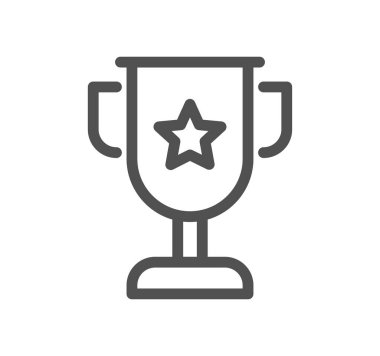 Web ve mobil uygulaması tasarım, kupa logo kavramı için beyaz arka plan üzerinde izole kupa simge vektör