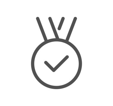 Madalya simgesi, vektör illüstrasyonu basit tasarım