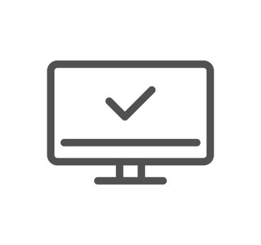 İşaretli bilgisayar ekranı, satır simgesi.