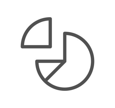 Çember çizelgesi simgesi, vektör illüstrasyonu basit tasarım