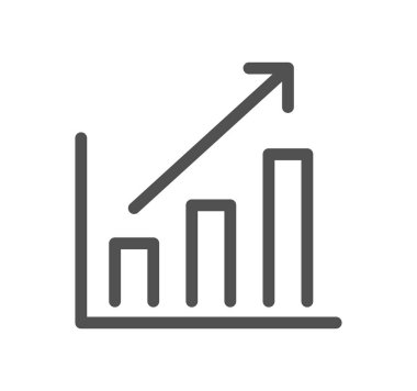 grafik çizelgesi simgesi, vektör illüstrasyonu basit tasarım