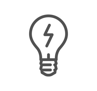 ampul simgesi, vektör illüstrasyonu basit tasarım