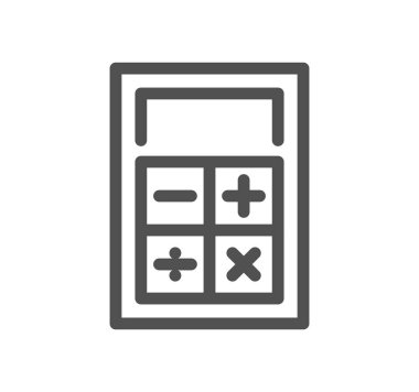 calculator icon, vector illustration simple design