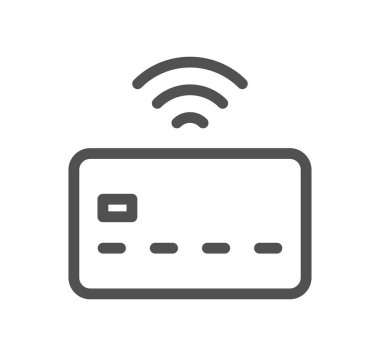 Kredi kartı simgesi, vektör illüstrasyonu basit tasarım