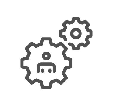 dişli simgesi, vektör illüstrasyonu basit tasarım