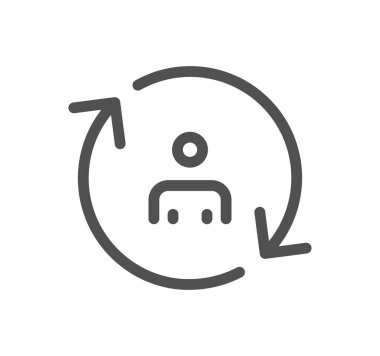 ok ile avatar simgesi, vektör illüstrasyon basit tasarım