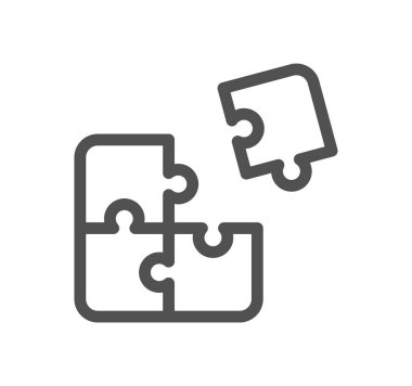 yapboz parçaları simgesi, vektör illüstrasyonu basit tasarım