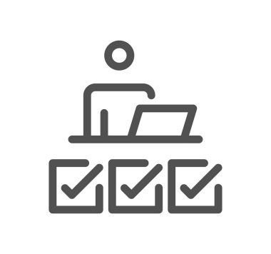 checklist icon, vector illustration simple design