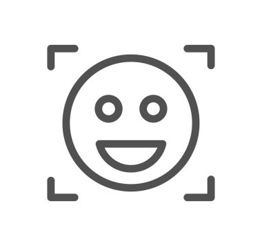 yüz simgesi, vektör illüstrasyonu basit tasarım