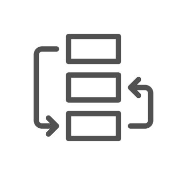 veri yapı simgesi, vektör illüstrasyonu basit tasarım