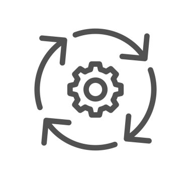 ayarlar simgesi, vektör illüstrasyonu basit tasarım