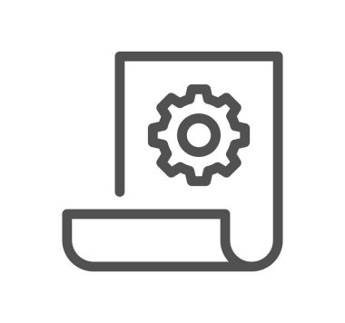 dişli simgesi, vektör illüstrasyonu basit tasarım