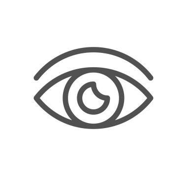 Göz simgesi, vektör illüstrasyonu basit tasarım