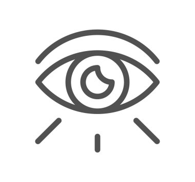 Göz simgesi, vektör illüstrasyonu basit tasarım