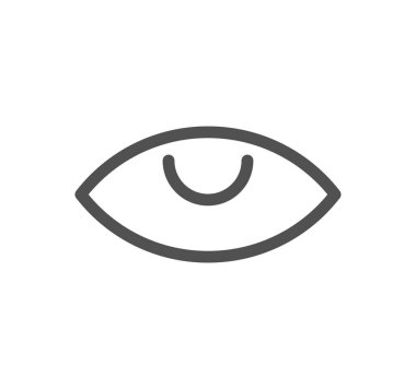 Göz simgesi, vektör illüstrasyonu basit tasarım