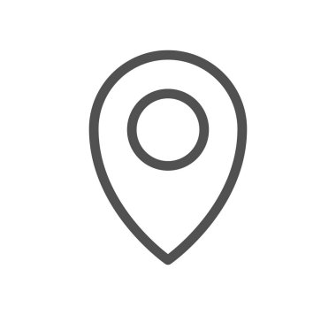 harita pin simgesi, vektör illüstrasyonu basit tasarım