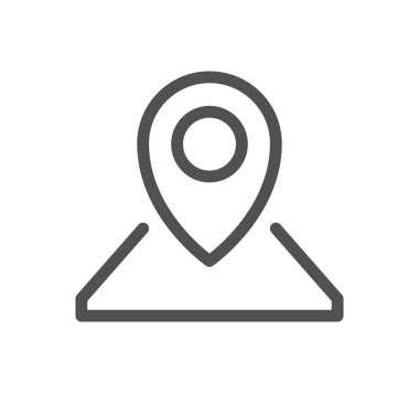 konum pin simgesi, vektör illüstrasyonu basit tasarım