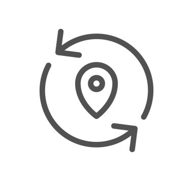 konum pin simgesi, vektör illüstrasyonu basit tasarım