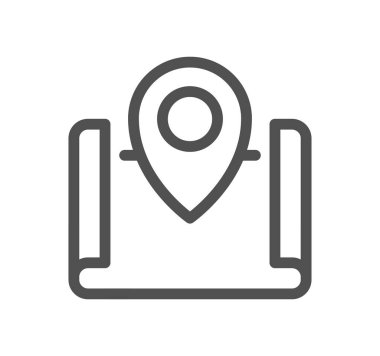 konum pin simgesi, vektör illüstrasyonu basit tasarım