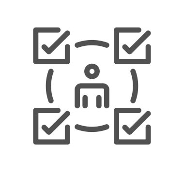 iş karar verme simgesi, vektör illüstrasyonu basit tasarım