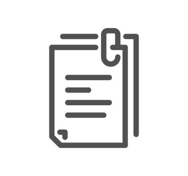 belge simgesi, vektör illüstrasyonu basit tasarım