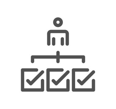 hiyerarşi simgesi, vektör illüstrasyonu basit tasarım