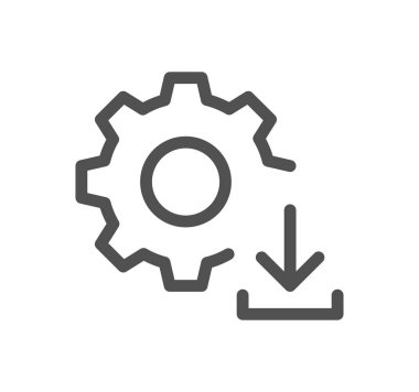 dişli simgesi, vektör illüstrasyonu basit tasarım