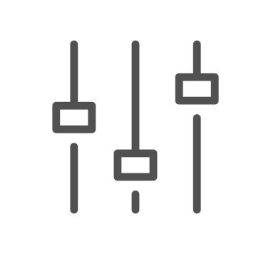 Karıştırıcı düğmeleri simgesi, vektör illüstrasyonu basit tasarım