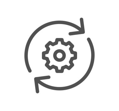 ayarlar simgesi, vektör illüstrasyonu basit tasarım