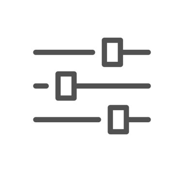 Karıştırıcı düğmeleri simgesi, vektör illüstrasyonu basit tasarım