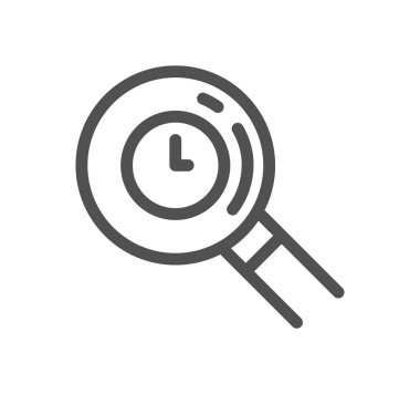 büyütme cam simgesi, vektör illüstrasyonu basit tasarım