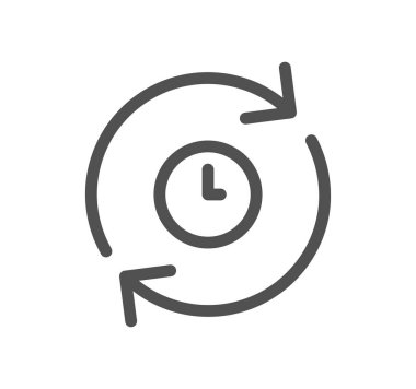 zaman simgesi, vektör illüstrasyonu basit tasarım