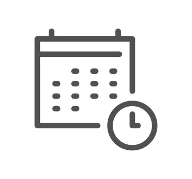 Takvim simgesi, vektör illüstrasyonu basit tasarım