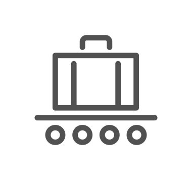 seyahat valizi ikon vektör çizimi tasarımı