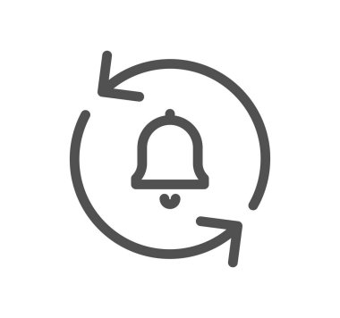 bildirim çanı simgesi, vektör illüstrasyonu basit tasarım