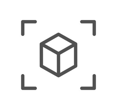 küp simgesi, vektör illüstrasyonu basit tasarım